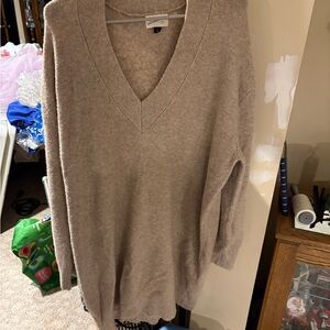 Elegant Beige Long Sleeve Dress